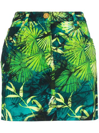 Versace Jungle print mini skirt