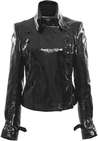Ann Demeulemeester Cutout Leather Coat Size: 34