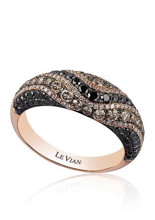 Le Vian® Dome Chocolate Diamond Ring set in 14K Rose Gold