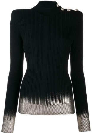 contrast trim knitted top