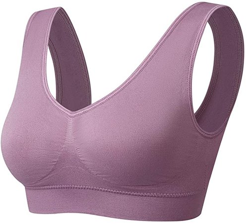 Vermilion Bird Women's 6 Pack Seamless Comfortable Sports Bra with Removable Pads Pack of 6 L at Amazon Women’s Clothing store