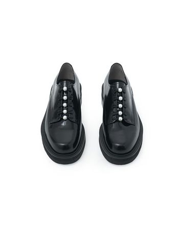 PEARLS DERBY SHOES (BLACK) LOAFERS KIMHEKIM