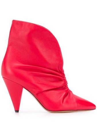 Isabel Marant Lasteen Boots BO041720P005S Red | Farfetch