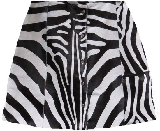 VEIL LONDON - Zebra Print Calf Hair Skirt