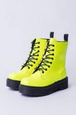 Neon Yellow Platform Boots - Ragstock