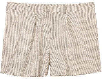H&M+ Striped Shorts - White