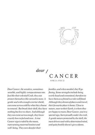 dear cancer