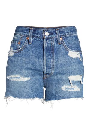 Levi's® 501® Ripped High Waist Cutoff Denim Shorts (Get Trashed) | Nordstrom
