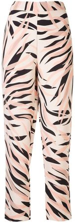 Layeur printed straight trousers