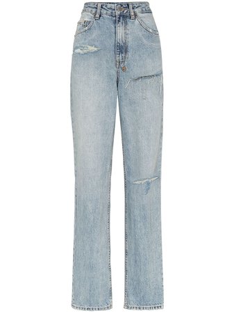 Ksubi X Kendall Jenner Ripped Straight-Leg Jeans | Farfetch.com