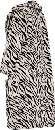 Wild Thing Zebra Faux Fur Coat