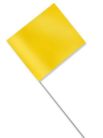 Stake Flags - 4 x 5", Yellow S-21660Y - Uline