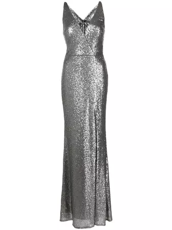 Shop Marchesa Notte Bridesmaids slim-cut sequin evening dress with Express Delivery - FARFETCH