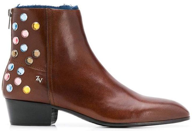 Zadig&Voltaire rivet embellished boots