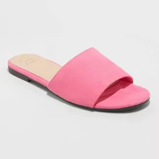 Women's Heidi Slide Sandals - A New Day™ Pink 8 : Target