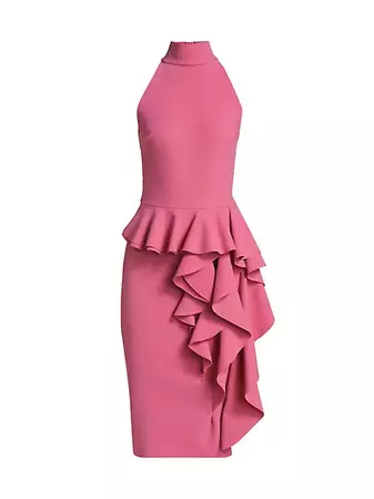 Shop Chiara Boni La Petite Robe Ruffle Peplum Sheath Dress | Saks Fifth Avenue