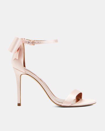 Bow heeled sandals - Pale Pink | Shoes | Ted Baker UK