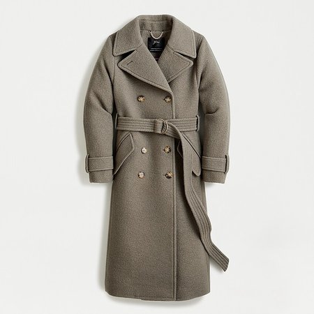 J.Crew: Double-breasted Trench Coat In Italian Boiled Wool