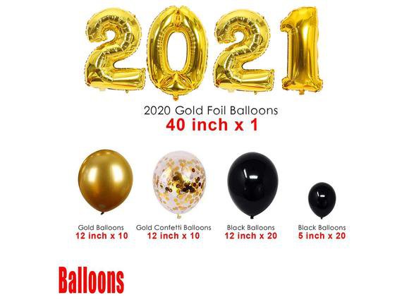 2021 Happy New Year Balloons Set2021 Graduation Balloons | Etsy