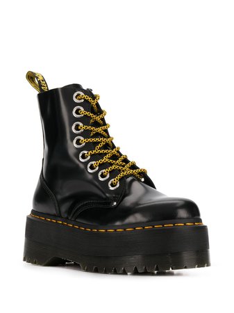 *clipped by @luci-her* black Dr. Martens platform lace-up boots with Express Delivery - Farfetch