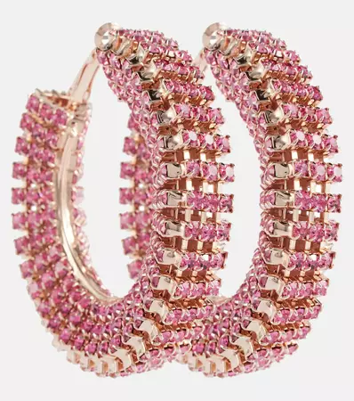 Magda Butrym - Crystal-embellished hoop earrings | Mytheresa