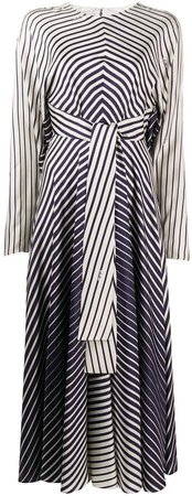 Stripe Tie-Waist Maxi Dress