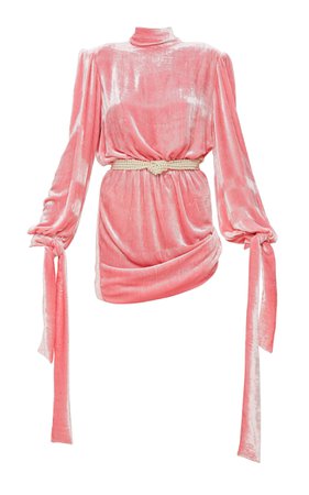 Marble Pink Velvet Dynasty Dress by Mach & Mach | Moda Operandi