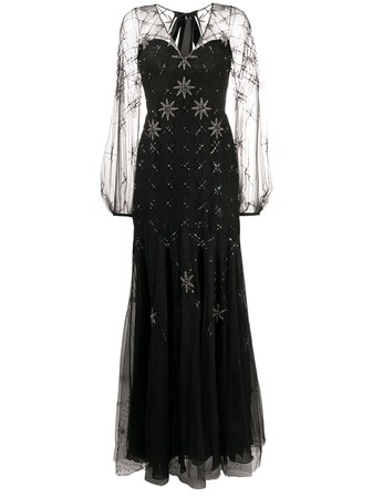 Shop Temperley London star-embellished tie-back gown with Express Delivery - FARFETCH