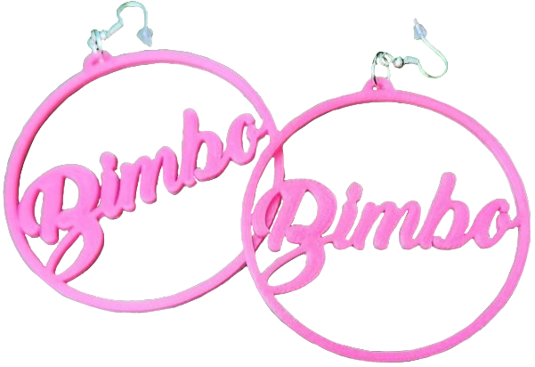 pink bimbo hoop earrings