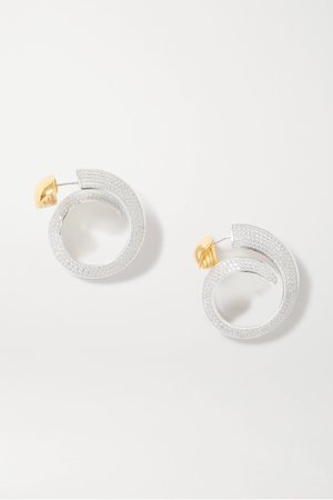 Silver Silve-tone crystal earrings | Bottega Veneta | NET-A-PORTER