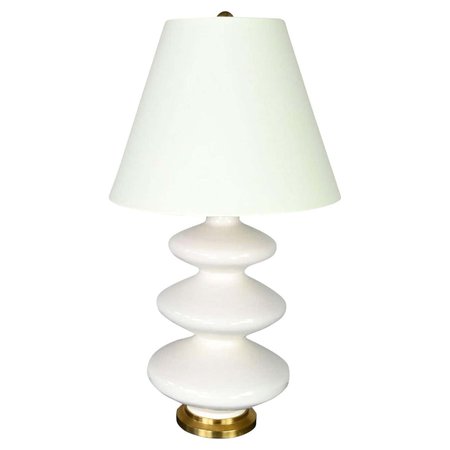 Smith Ivory Table Lamp Brass Details Christopher Spitzmiller for Visual Comfort
