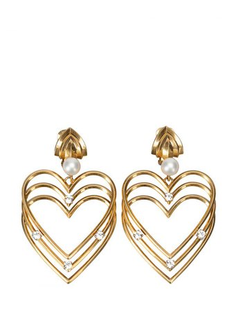 BALENCIAGA  Heart Pearl Earrings