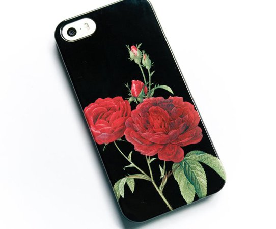 Floral housse de portable iPhone 6 cas Red Rose pour iPhone | Etsy