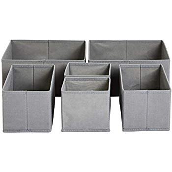 Amazon.com: AmazonBasics Grey Dresser Drawer Storage Organizer for Undergarments, Set of 4: Home & Kitchen
