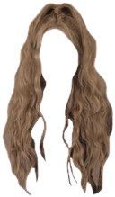 long brown wavy hair half up half down high ponytail hairstyle