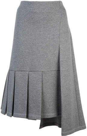 asymmetric pleated skirt