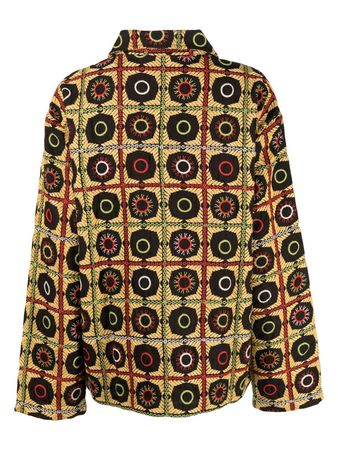 BODE geometric-embroidered Shirt Jacket - Farfetch