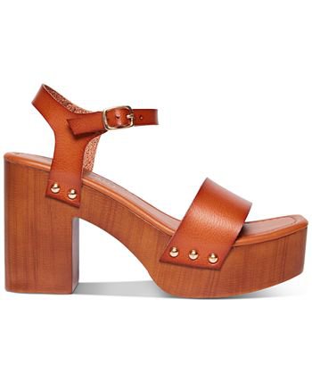 Madden Girl Dani Two-Piece Wooden Platform Sandals & Reviews - Sandals - Shoes - Macy's