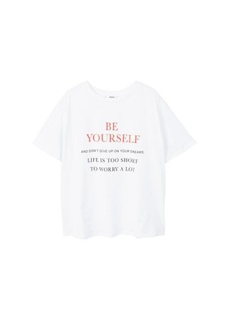 MANGO Be yourself t-shirt