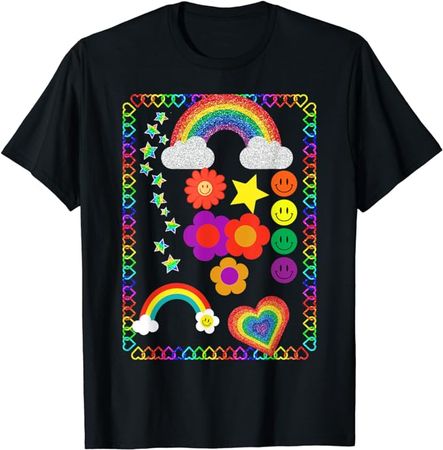 Amazon.com: Kidcore Flower Heart T-Shirt : Clothing, Shoes & Jewelry