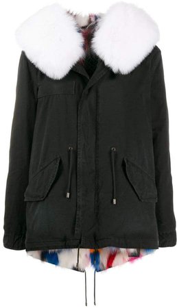 fox fur hooded jacket