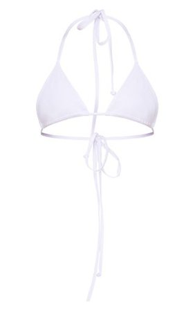White Mix & Match Triangle Bikini Top | PrettyLittleThing USA