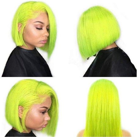 neon green hair