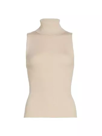 Shop Alice + Olivia Darcey Sleeveless Turtleneck Sweater | Saks Fifth Avenue