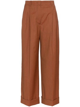 Fendi micro-houndstooth Cropped Trousers - Farfetch