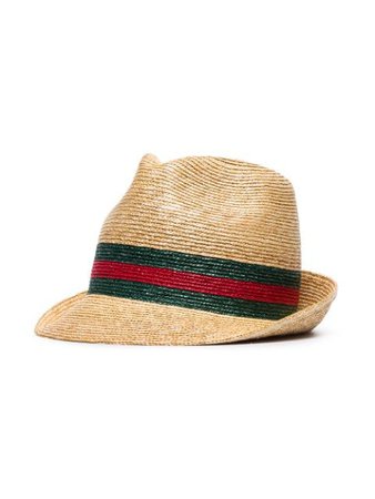 Gucci Web Stripe Woven Trilby Hat - Farfetch