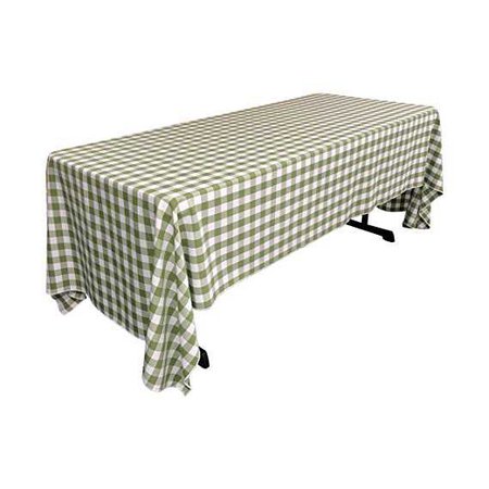 Amazon.com: LA Linen Checkered Tablecloth, 60 by 120-Inch, Apple Green: Home & Kitchen