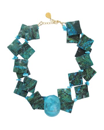 Devon Leigh Chrysocolla & Turquoise Necklace