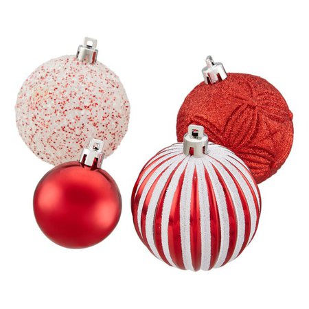 Holiday Time Shatterproof Christmas Tree Ornaments, 50 Count, Multiple Colors - Walmart.com - Walmart.com