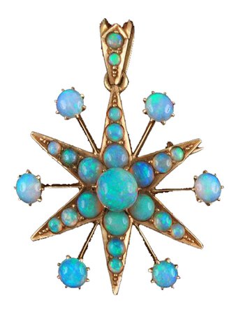 opal star pendant